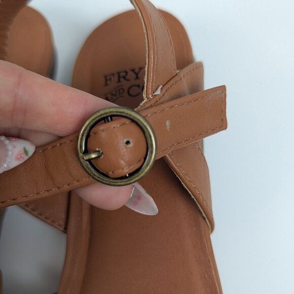 FRYE AND CO. | Brown Woven Flat Sandals Size 7 - Picture 4 of 6